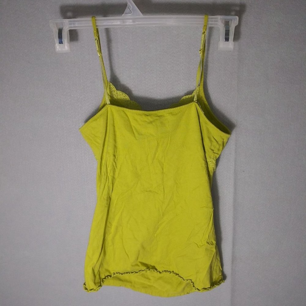 Personal Identity Green Lace Collar Strap Tank Top Camisole Size L - Picture 2 of 4